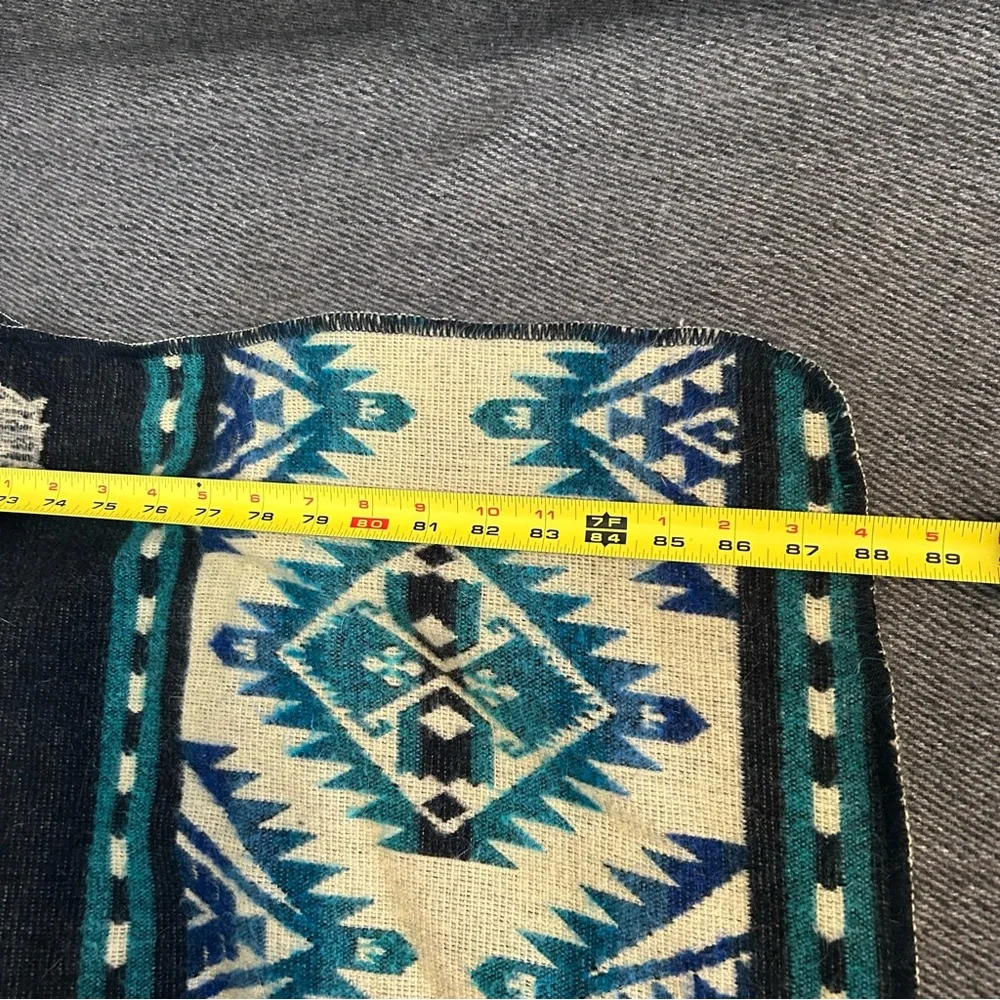 Casa De Alpaca Wool HandmadeReversible Ecuadorean Blanket NativePatterns#1201258